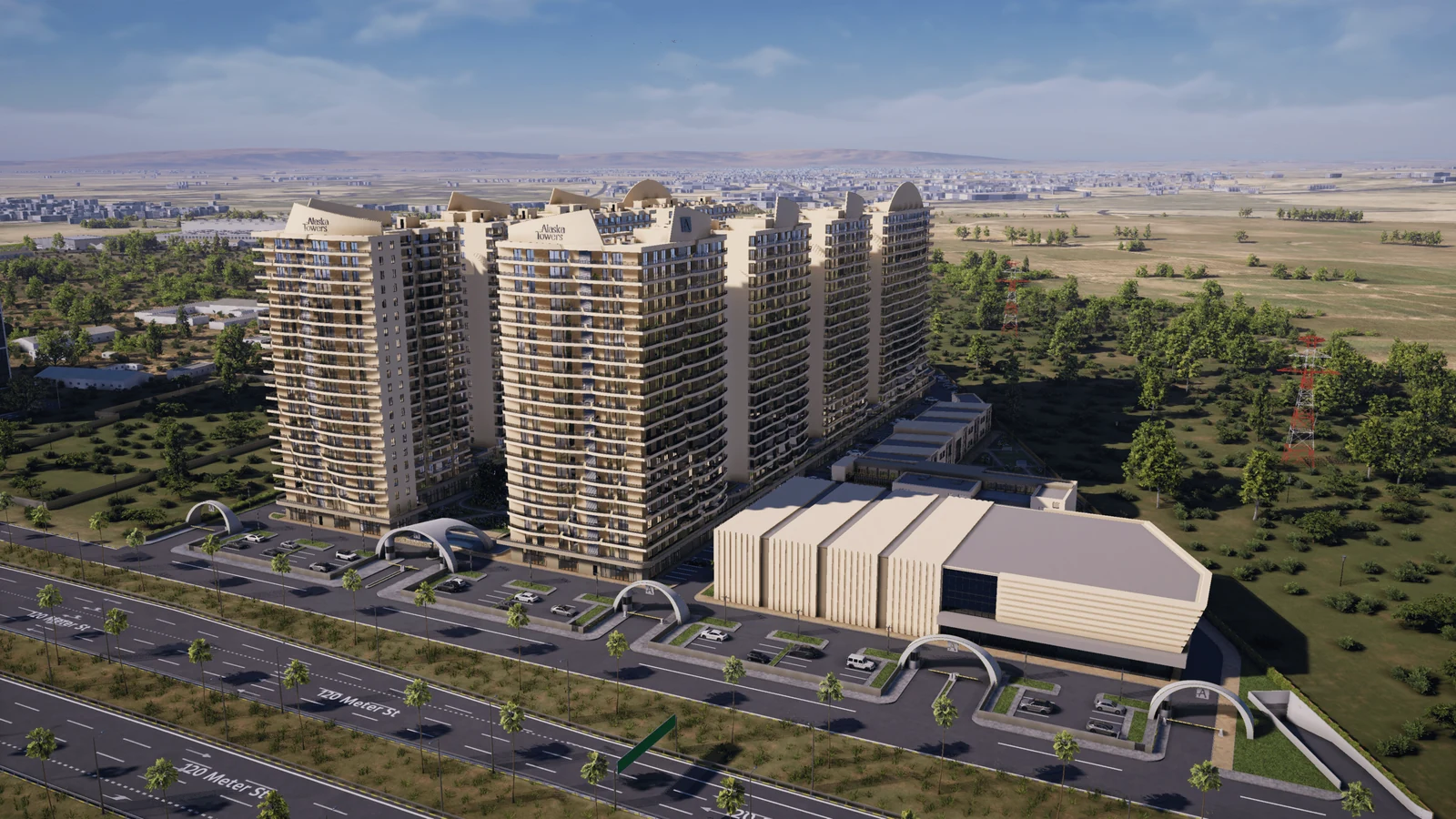 Alaska Towers and its surrounding neighbourhood in Erbil